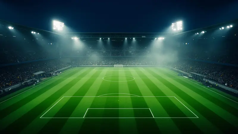 Floodlit sports turf at night, book on Good Bookies